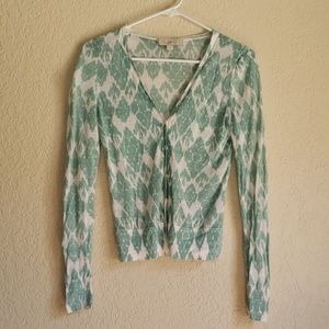 NEW ITEM Loft Sheer Cardigan with Teal Design
